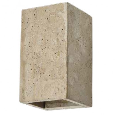 Απλίκα Τοίχου Έμμεσου Φωτισμού με 1 ντουί G9 από Μάρμαρο Τραβερτίνη 43065